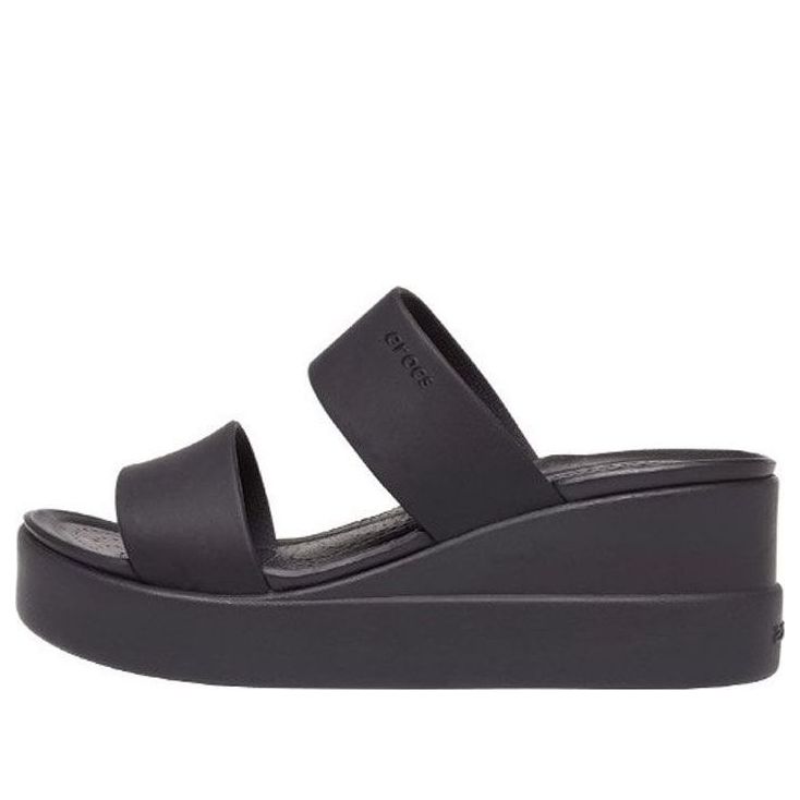 (WMNS) Crocs Brooklyn Lightweight Black Sandals 206219-060 - KICKS CREW