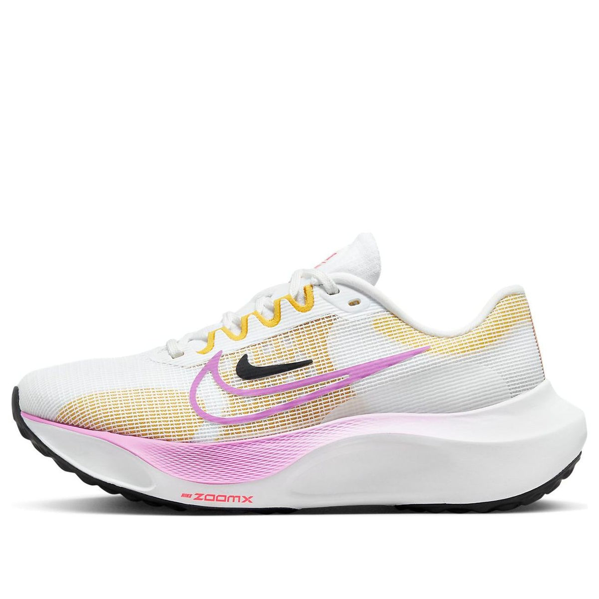 (WMNS) Nike Zoom Fly 5 'White Rush Fuchsia' DM8974-100 - KICKS CREW