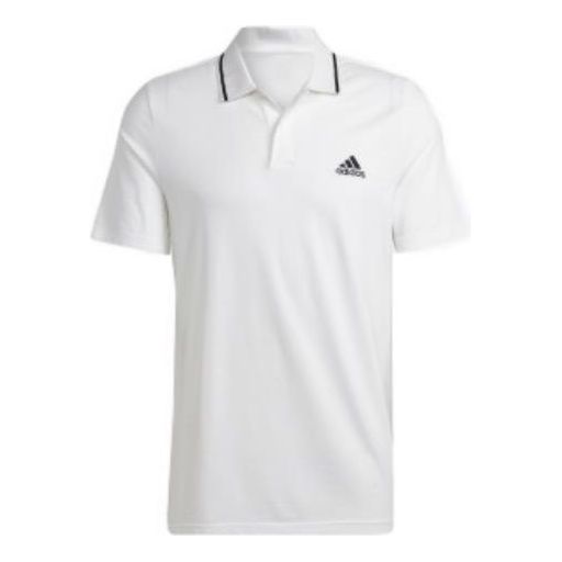 adidas Essentials Piqu Small Logo Polo Shirt 'White' IC9315 - KICKS CREW