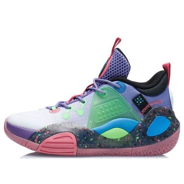 (GS) Li-Ning Wade All City 9 V1.5 Mid 'Purple Green' YKBR044-5 - KICKS CREW