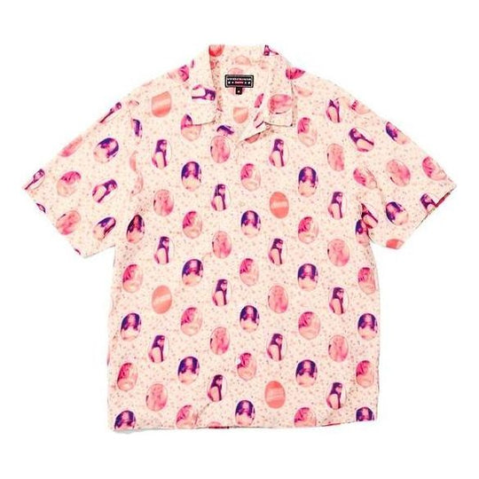 Supreme x HYSTERIC GLAMOUR Blurred Girls Rayon S/S Shirt 'Pink Purple'  SUP-SS21-542