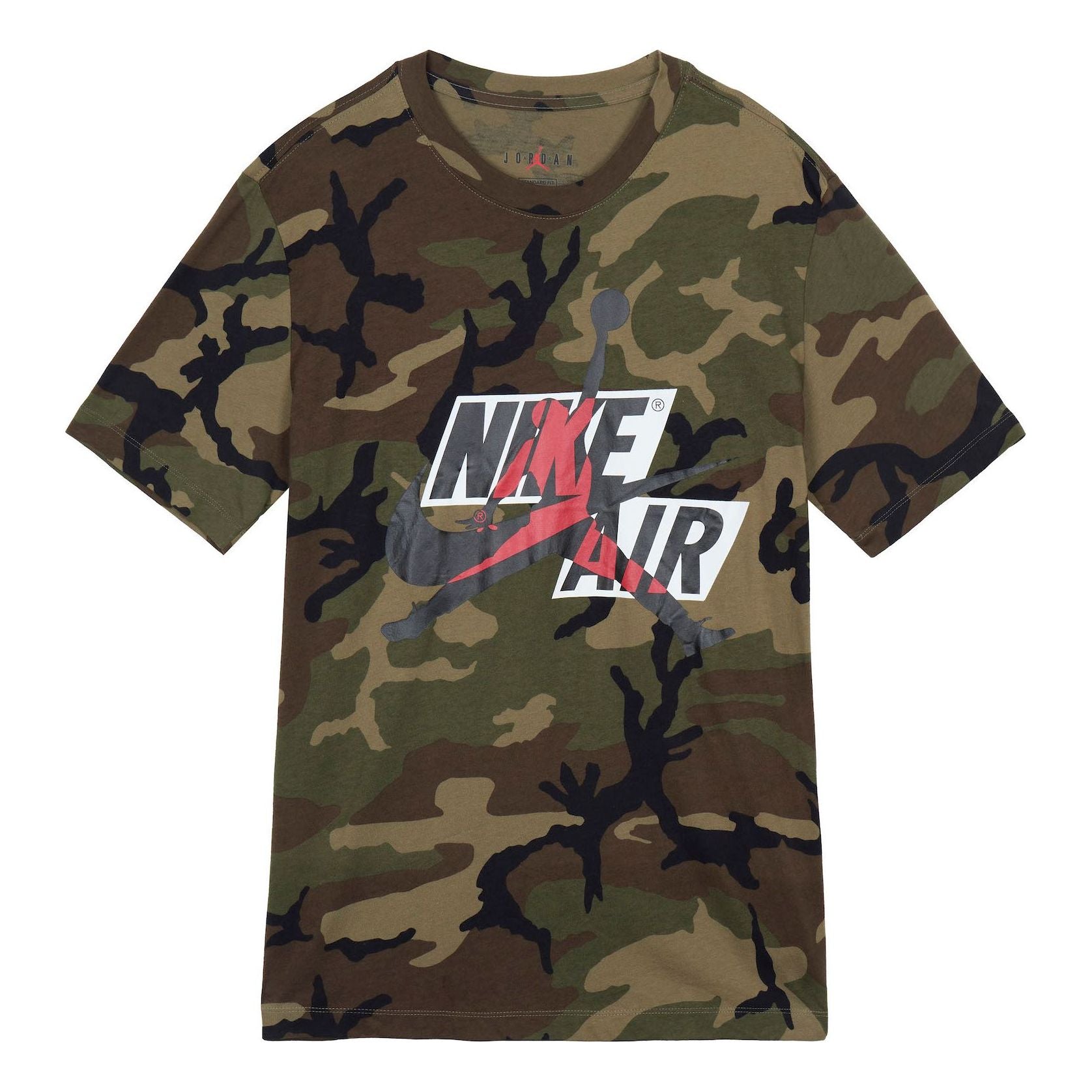 AIR JORDAN T-Shirt Men's S Camo Standard Fit Short Sleeve Crew