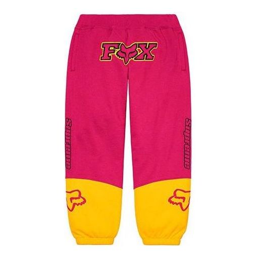 Supreme Fox Racing Sweatpants 'Pink Yellow' SUP-FW20-181