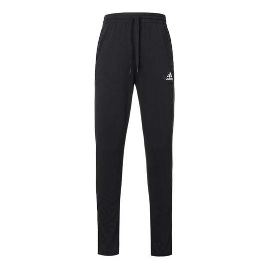 adidas Essentials Solid Color Slim Fit Running Sports Pants Black GK92 ...