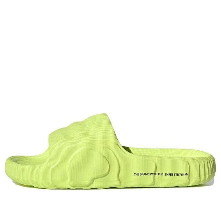 adidas Adilette 22 Slides 'Solar Yellow' HP6523 - KICKS CREW