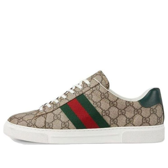 Gucci Ace sneaker with Web 'Beige Ebony' 760775-FACMZ-9746 - KICKS CREW