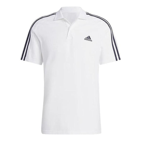 Adidas Essentials Piqu Embroidered Small Logo 3-Stripes Polo Shirts 'W ...