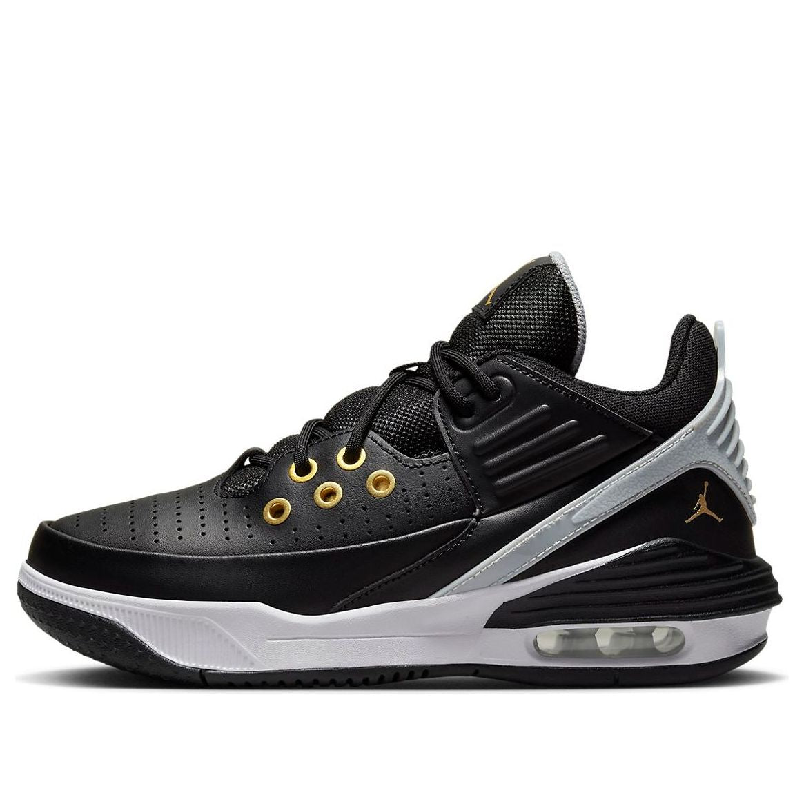 (GS) Air Jordan Max Aura 5 'Black Grey Gold' DZ4352-017 - KICKS CREW