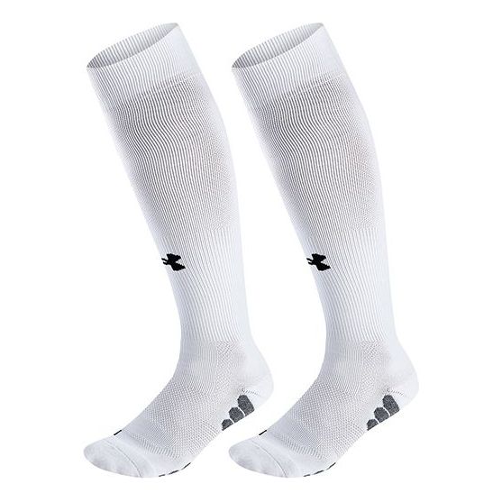 Under Armour Long Soccer Socks 'White Black' 22610207-100 - KICKS CREW