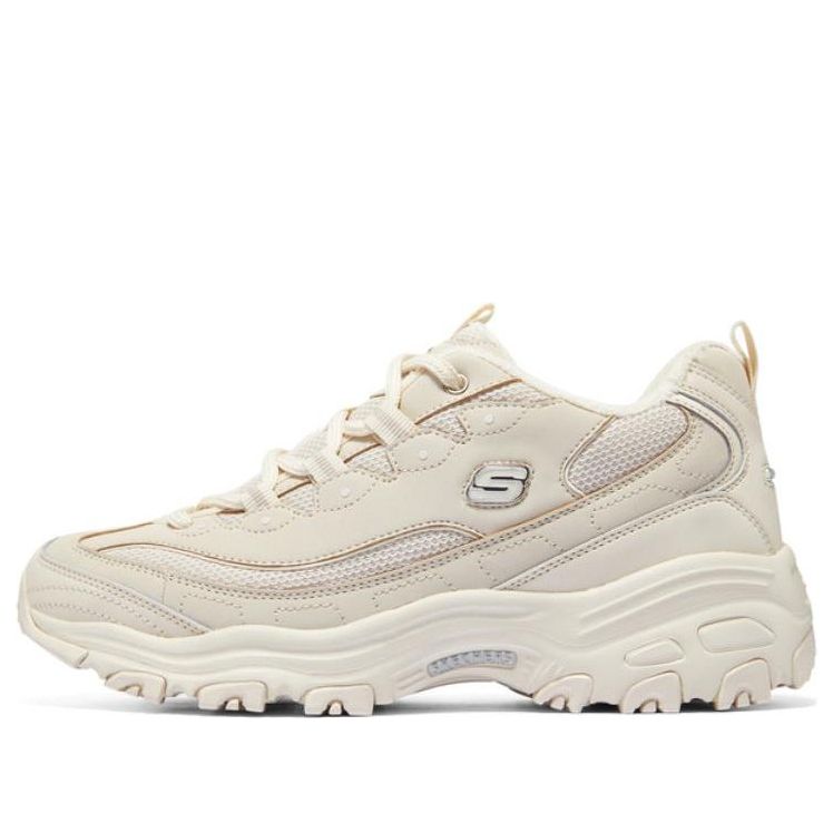 Skechers D'Lites 1.0 Chunky Shoes 'Cream White' 894268-NAT - KICKS CREW