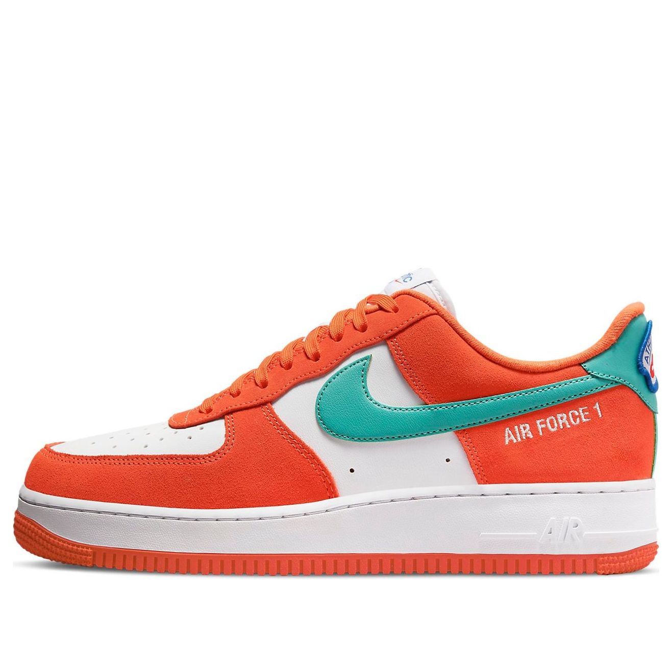 Orange and shop teal nikes