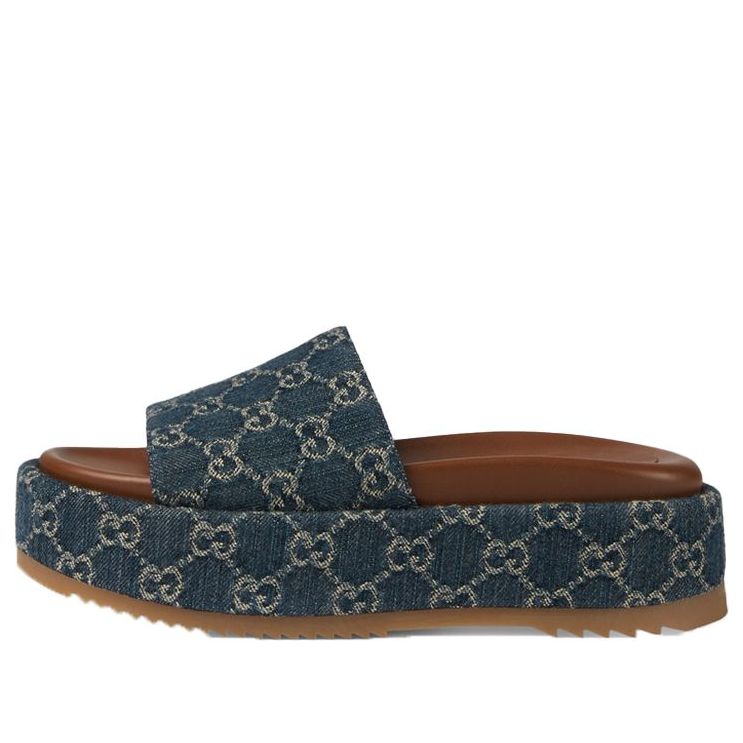 (WMNS) Gucci Angelina Platform 55 mm Sandal 'Jacquard Denim' 623212-2K ...