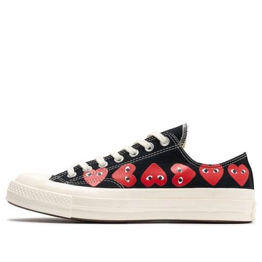 Converse x COMME des GARCONS PLAY Chuck 70 Low 'Multi Heart - Black' A ...