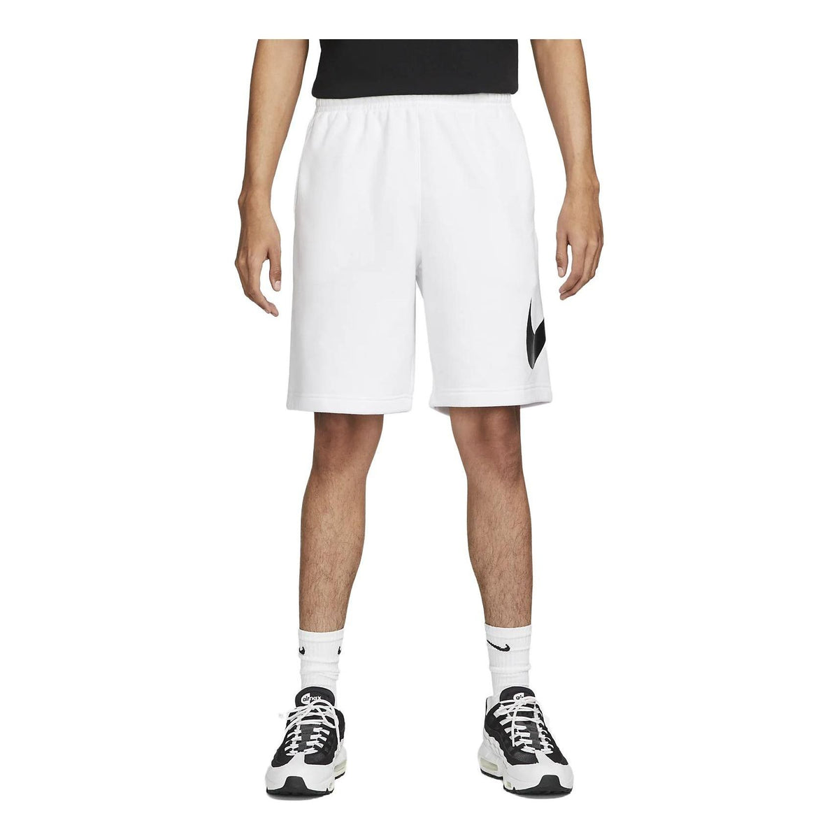 Nike Sportswear Club Graphic Shorts 'White Black' BV2721-100