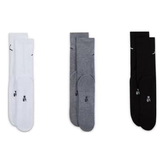 Air Jordan Everyday Crew Socks 3 Pairs 'White Grey Black' DX9632-914 ...