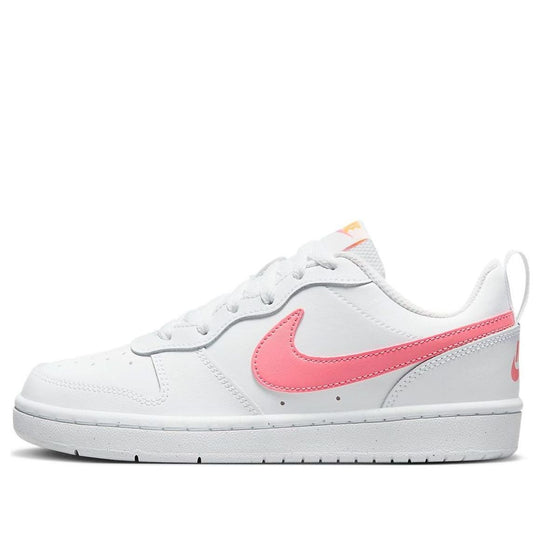 (GS) Nike Court Borough Low 2 'White Pink' BQ5448-124 - KICKS CREW