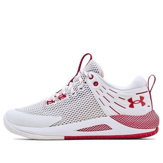 (WMNS) Under Armour HOVR Block City 'White Red' 3023709-102