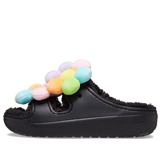 (WMNS) Crocs Classic Cozy Daisy Clogs 'Black Multi' 209240-001