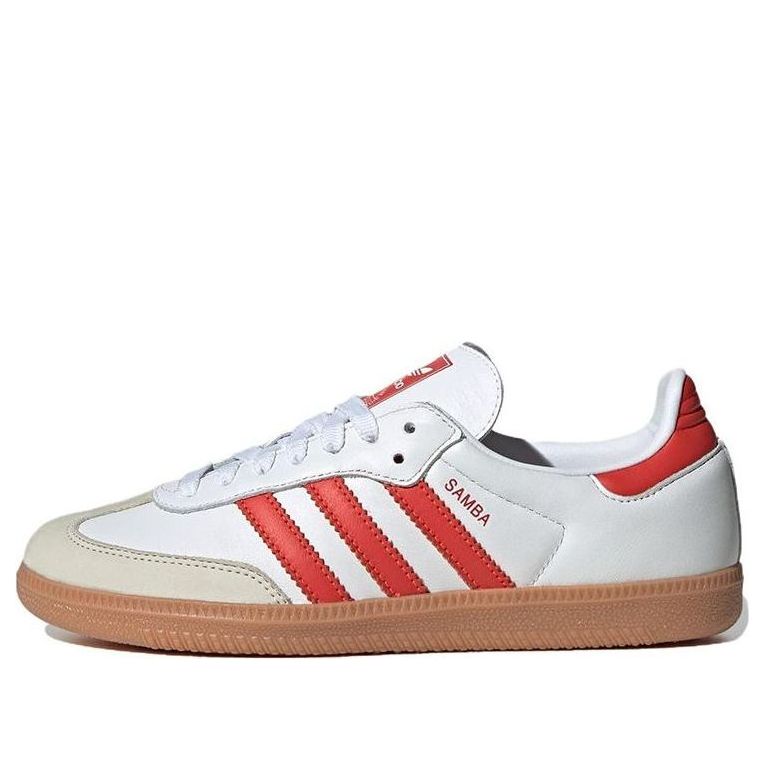 (WMNS) adidas Samba OG 'White Solar Red Gum' IF6513 - KICKS CREW