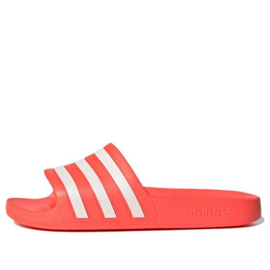 adidas Adilette Aqua Slide 'Solar Red White' GZ5235 - KICKS CREW