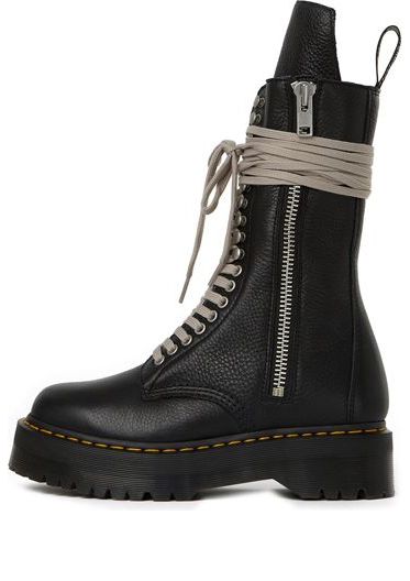 Dr.Martens x Rick Owens 1918 Leather Lace Up Platform Boots 'Black' 27979001