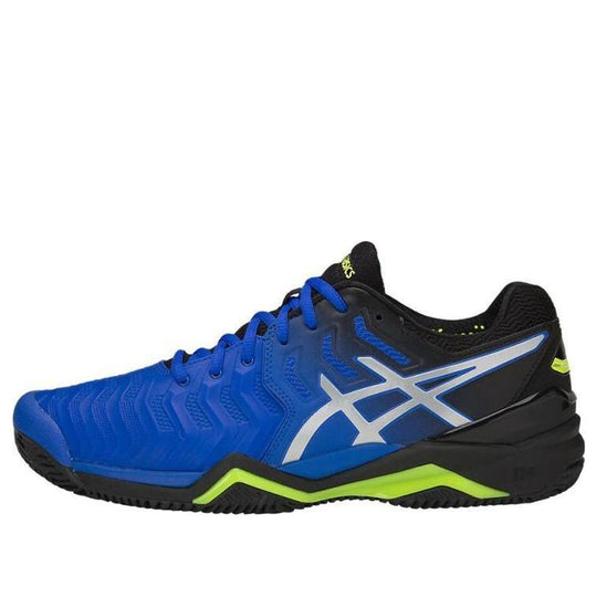 Asics Gel-Resolution 7 Clay 'Black Blue' E702Y-407 - KICKS CREW