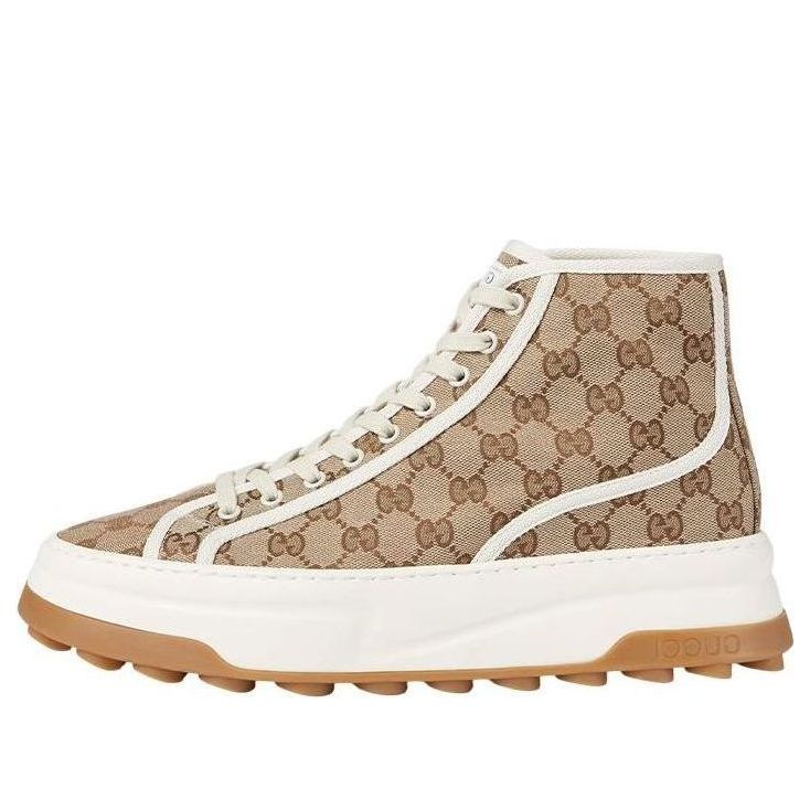 GUCCI Tennis 1977 High-Top Sneakers 'Tan White' 745999-20Q20-9745 ...