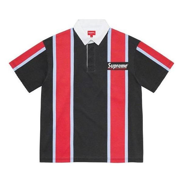 Supreme Stripe S/S Rugby 'Black Red White' SUP-SS21-639
