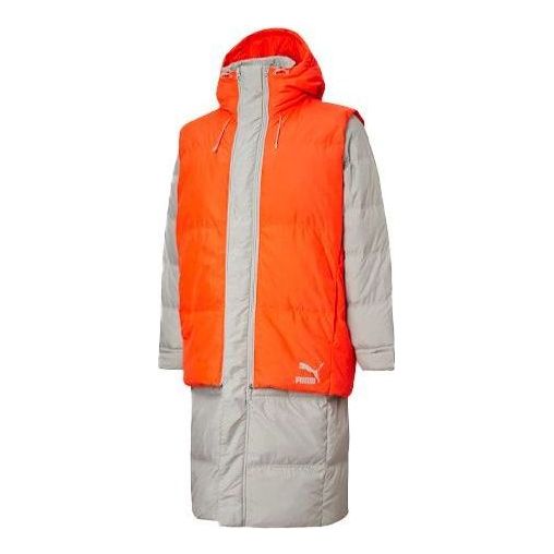 PUMA Layer Down Jacket 'Grey Orange' 598317-84