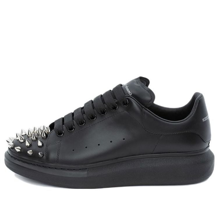 Alexander McQueen Leather Spike Larry Sneakers 'Black' 705807WHTQQ1081 ...