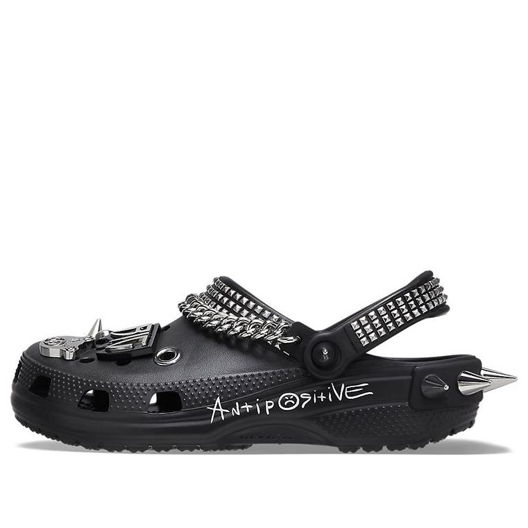 Little Big X Crocs classic studded shoes in black