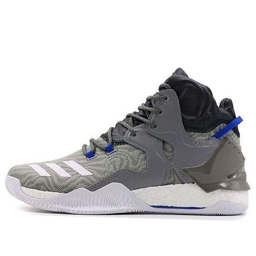 adidas D Rose 7 Charcoal Solid 'Grey White Blue' BB8212 - KICKS CREW