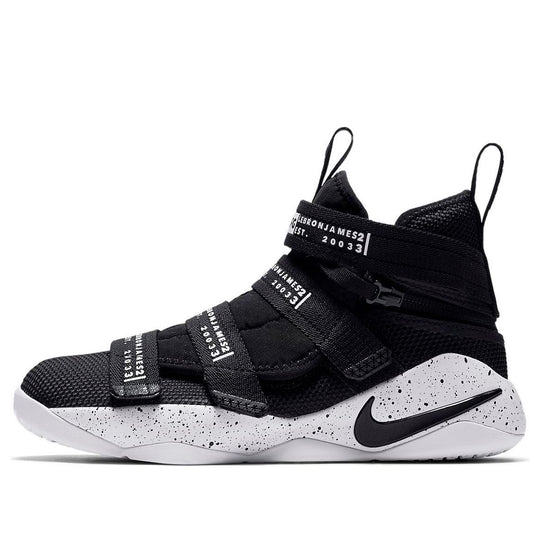 (GS) Nike LeBron Soldier XI 'Black White' AJ6985-002 - KICKS CREW