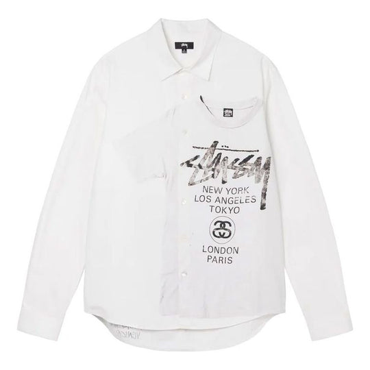 Stussy World Tour Logo Shirt 'White' 1110249-KICKS CREW