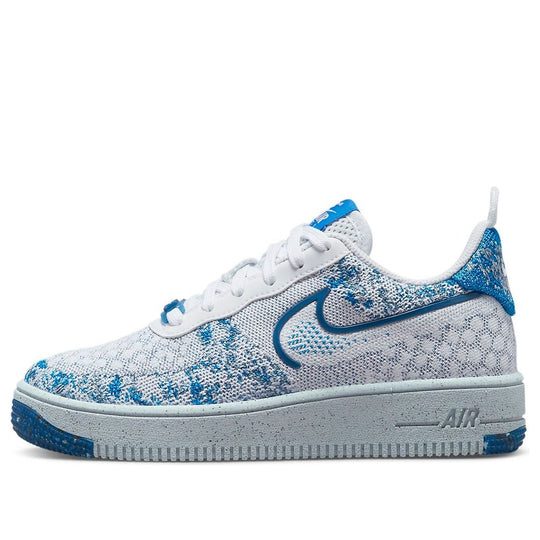 (GS) Nike Air Force 1 Crater Flyknit 'White Dark Marina Blue' DM1060-100