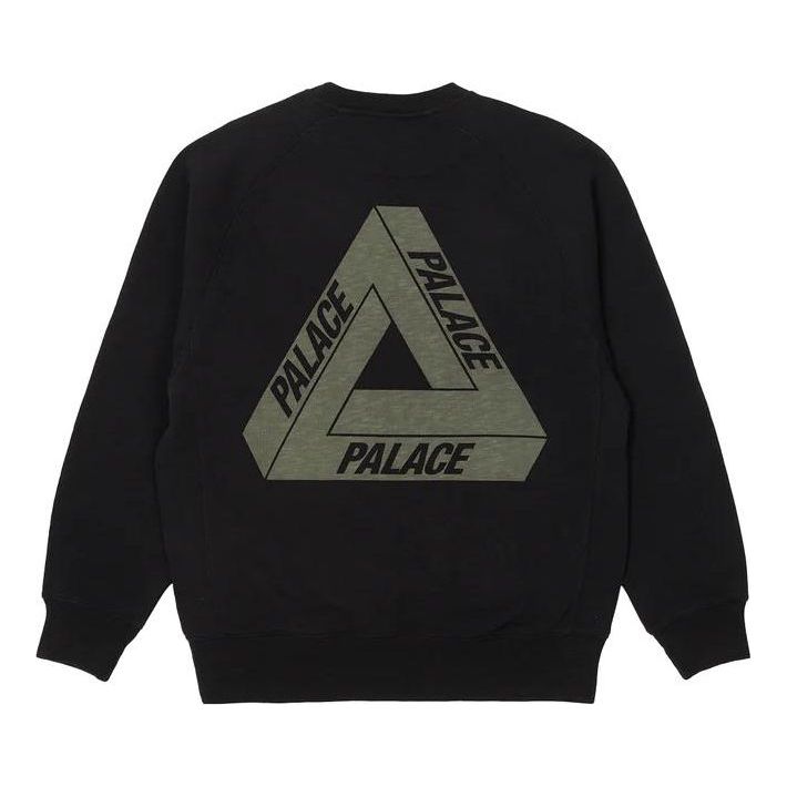 Palace FW22 Tri-Ferg Slub Crew Sweater 'Black' P23CS139 - KICKS CREW