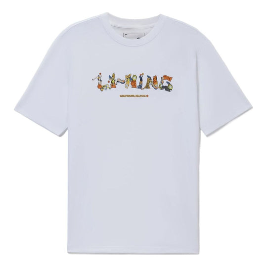 Li-Ning Hoops Graphic T-shirt 'White' AHSSD65-1 - KICKS CREW