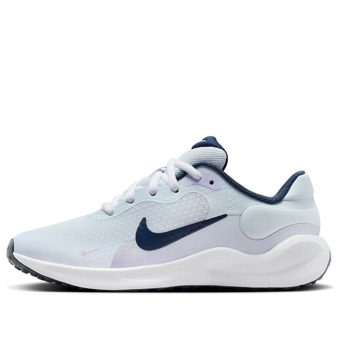 (GS) Nike Revolution 7 'Grey Lilac Navy' FB7689-004 - KICKS CREW