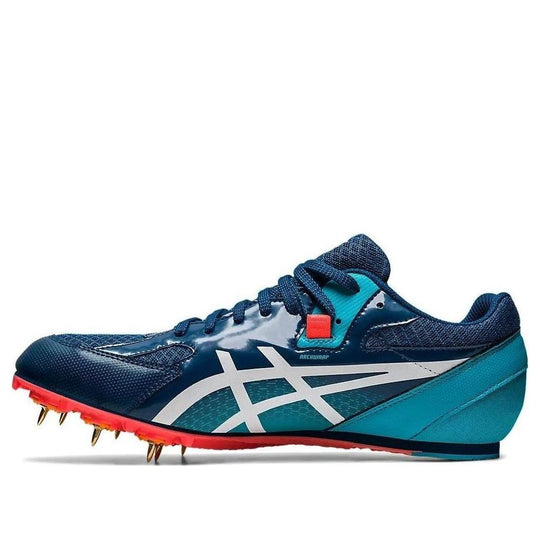 Asics Effort 13 Track and Field Spike Shoes 'Navy Aqua Blue