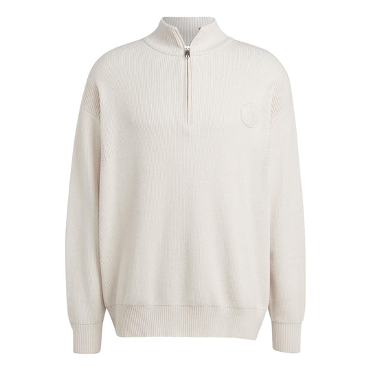 adidas originals Club Knit Half-Zip Sweater 'Beige' IA2480-KICKS CREW