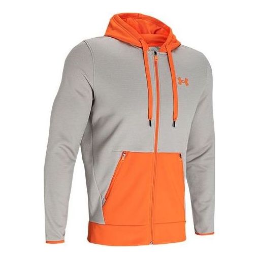 Under Armour Fleece Textured Full Zip Hoodie 'Orange Light Brown' 1360718-200