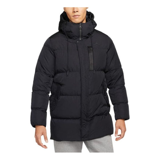 Air Jordan Solid Color Zipper Down Jacket 'Black' DZ4554-010 - KICKS CREW