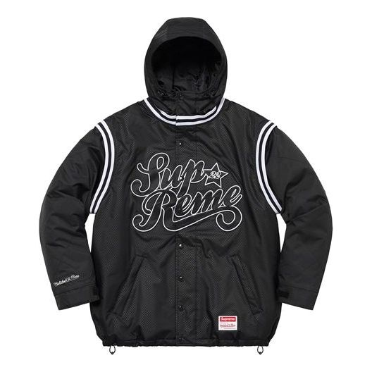 Supreme x Mitchell & Ness Quilted Sports Jacket 'Black White' SUP-SS22-627