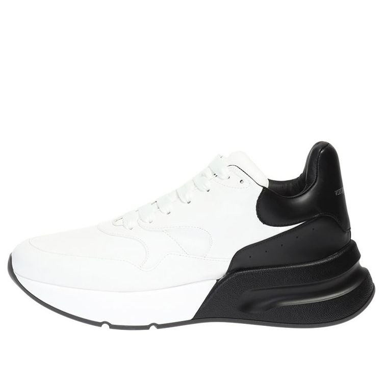 Alexander McQueen Runner Sneaker 'White Black' 553683WHRU39034 - KICKS CREW