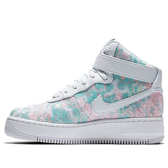 (WMNS) Nike Air Force 1 Upstep Hi LX 'Sequin Fabric' 898422-100