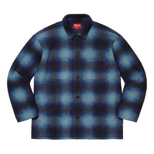 Supreme Shadow Plaid Fleece Shirt 'Blue Black' SUP-FW20-241