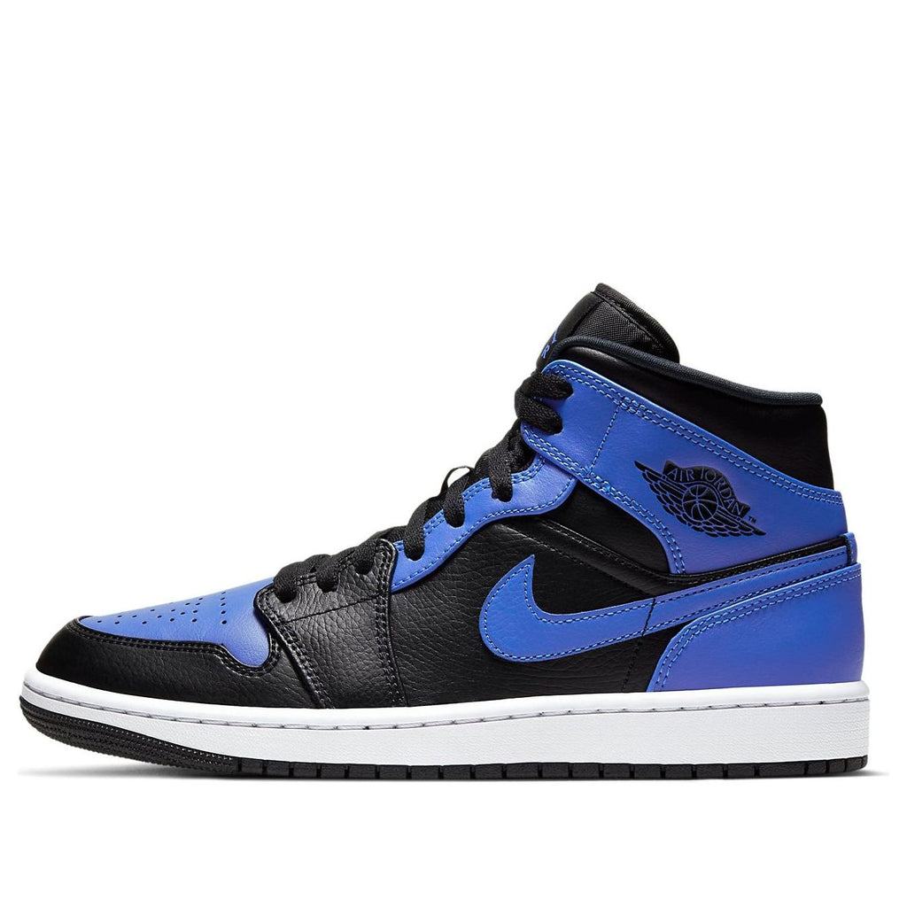 Air Jordan 1 Mid 'Hyper Royal Black' 554724-077 Retro Basketball Shoes  -  KICKS CREW