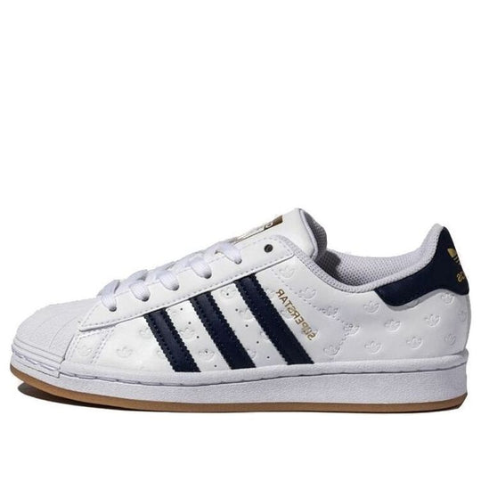 adidas Superstar 'Allover Debossed Trefoils - Navy Gum' FX4045 - KICKS CREW