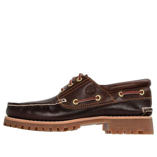 Timberland 3-Eye Lug Handsewn Boat Shoe 'Brown' 30003214-KICKS CREW