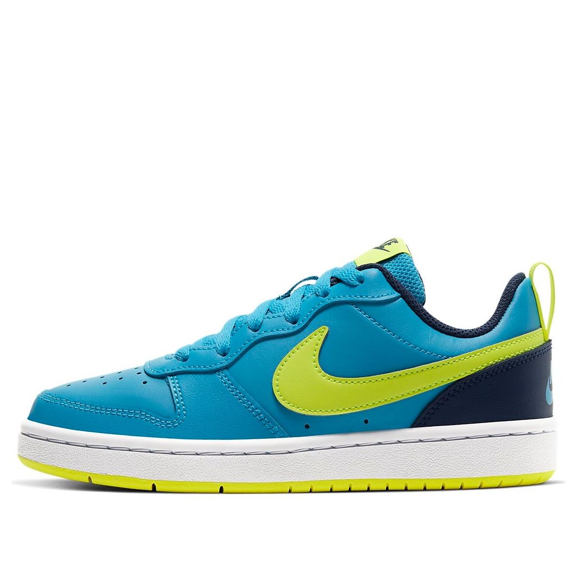 (GS) Nike Court Borough Low 2 'Laser Blue Lemon Venom' BQ5448-400 ...